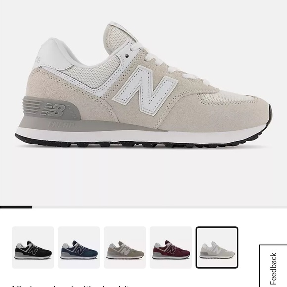 New Balance 574 Core Sneakers in Nimbus Cloud with NB white Women size 8 - Picture 3 of 15